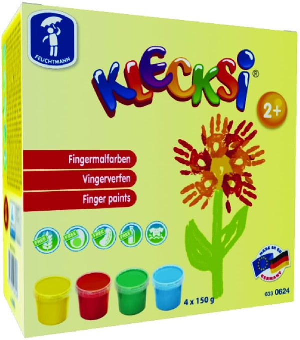 KLECKSI COLORI PER DITA 4 COL.