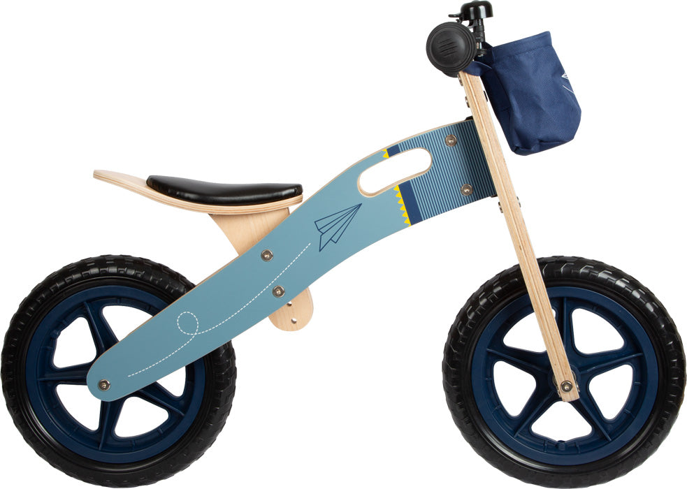 Biciclettina senza pedali Blu Aereo di carta