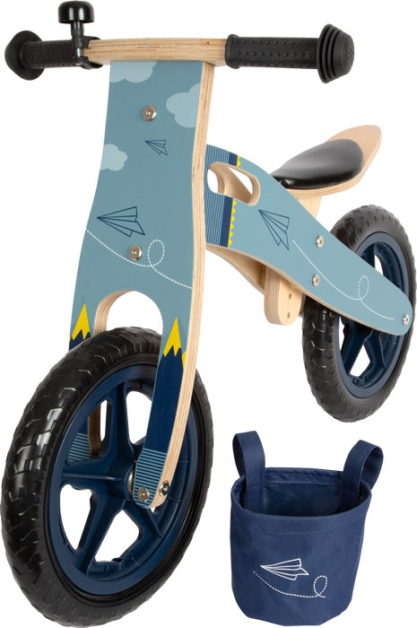 Biciclettina senza pedali Blu Aereo di carta