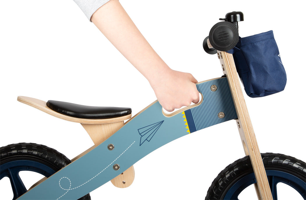Biciclettina senza pedali Blu Aereo di carta