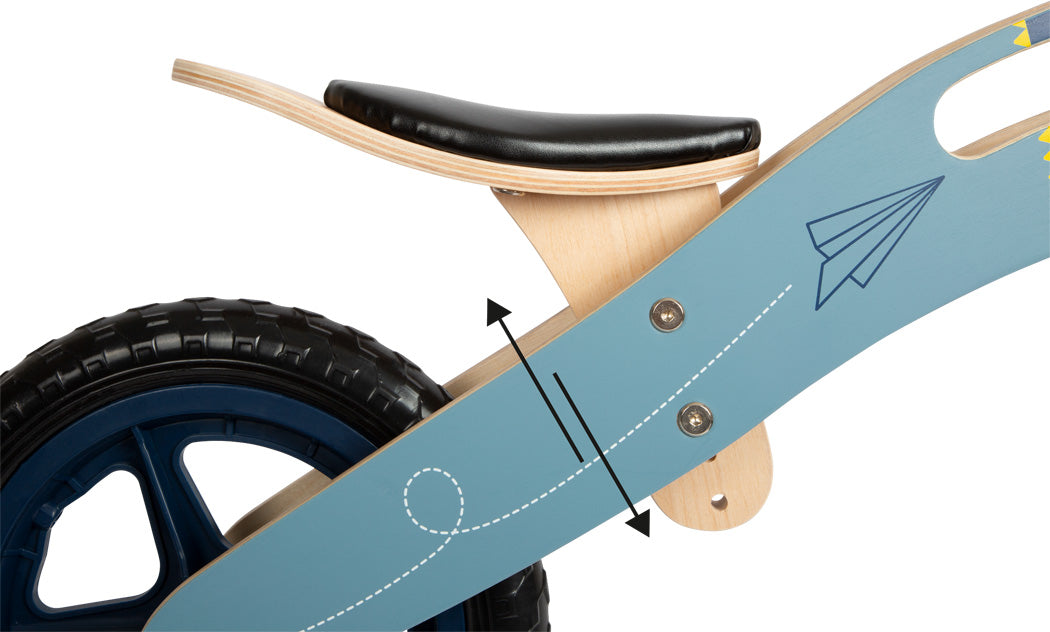 Biciclettina senza pedali Blu Aereo di carta