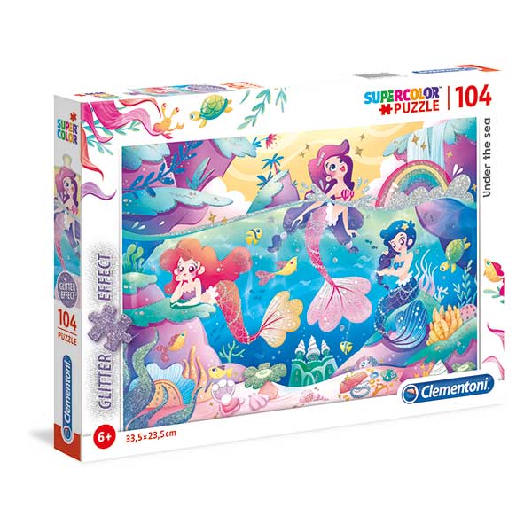 Glitter Puzzle Under The Sea (104 Pieces)