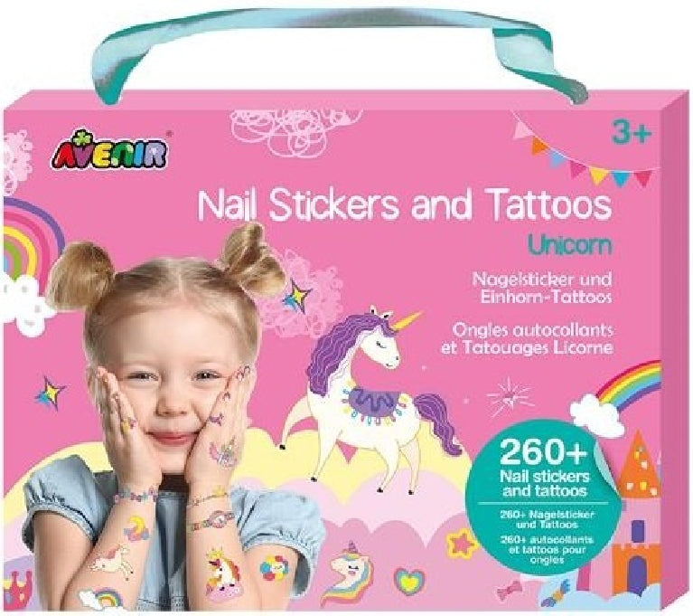 STICKER & TATTOO UNGHIE UNICORNI