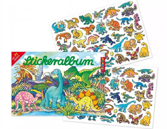 ALBUM ADESIVI DINOSAURI CON ADESIVI
