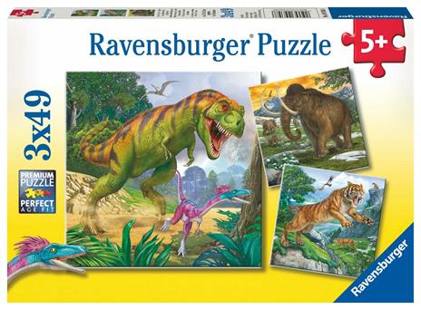 Ravensburger Puzzle 3x49 Dinosauri