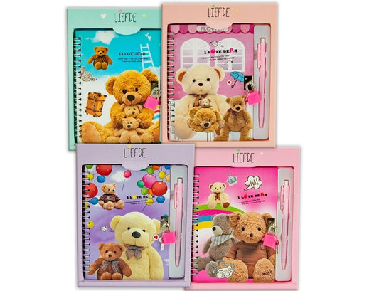 Secret Diary With Teddy Bear Pen