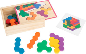 Gioco didattico Puzzle in legno Esagono