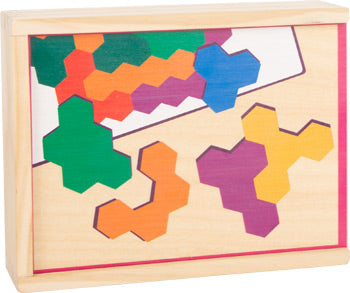 Gioco didattico Puzzle in legno Esagono