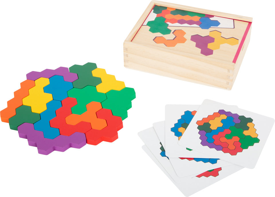 Gioco didattico Puzzle in legno Esagono