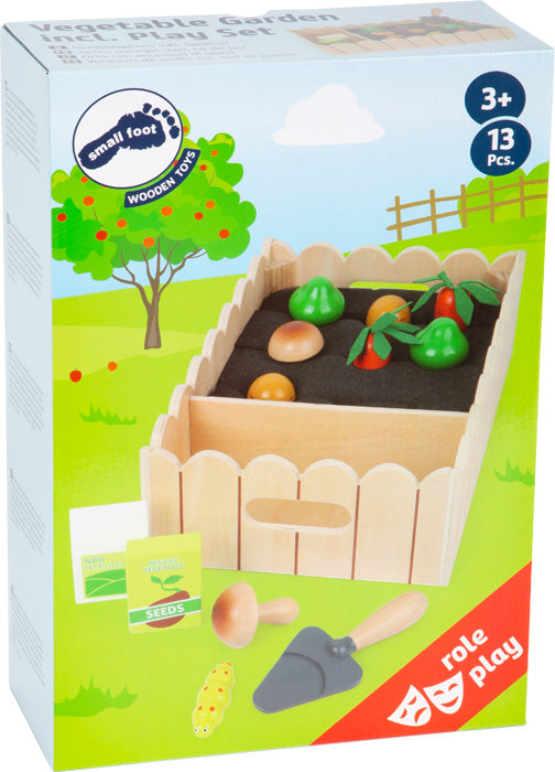 Vegetable garden with play accessories