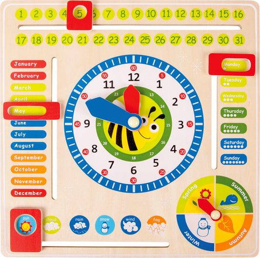 Educational board Date, time and seasons in English