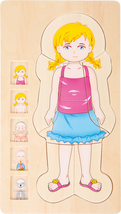 Puzzle a strati Anatomia Ragazza