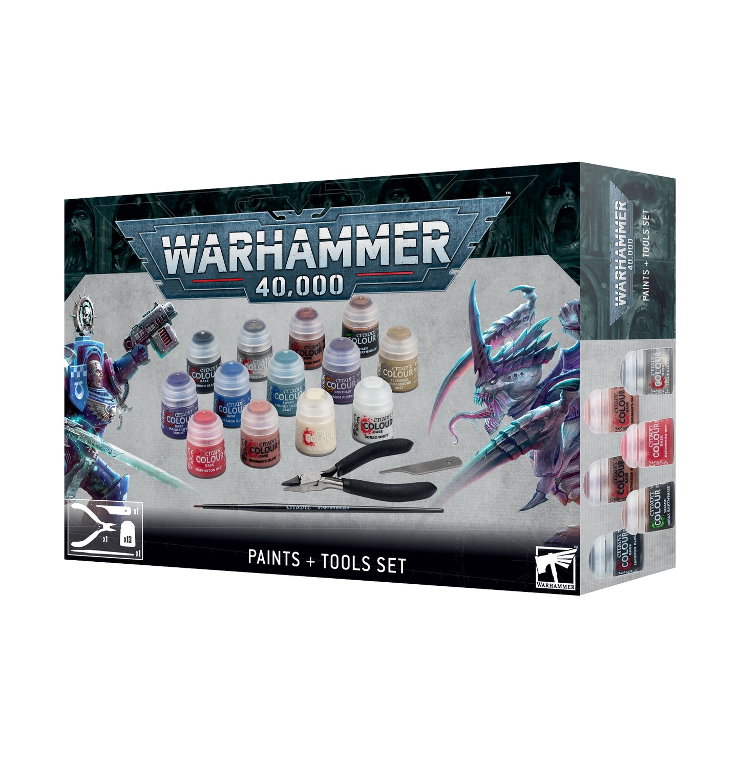 WARHAMMER 40K: PAINTS + TOOLS SET [60-12]