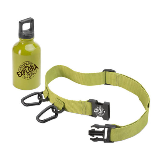 Explorer's water bottle and belt