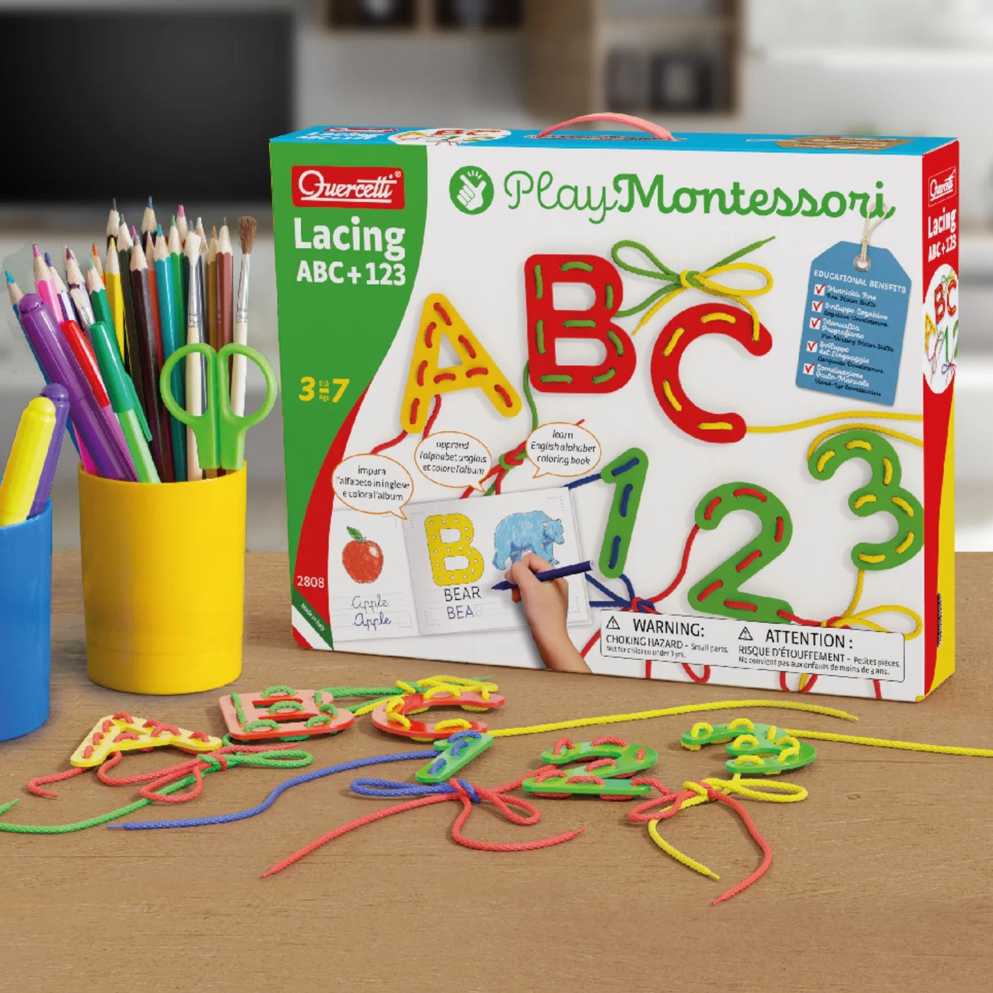 Play Montessori Lacing ABC+123